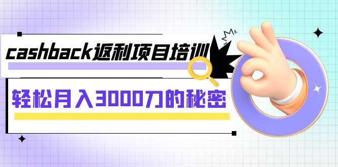 cashback返利项目培训：轻松月入3000刀的秘密（8节课）瀚萌资源网-网赚网-网赚项目网-虚拟资源网-国学资源网-易学资源网-本站有全网最新网赚项目-易学课程资源-中医课程资源的在线下载网站！瀚萌资源网