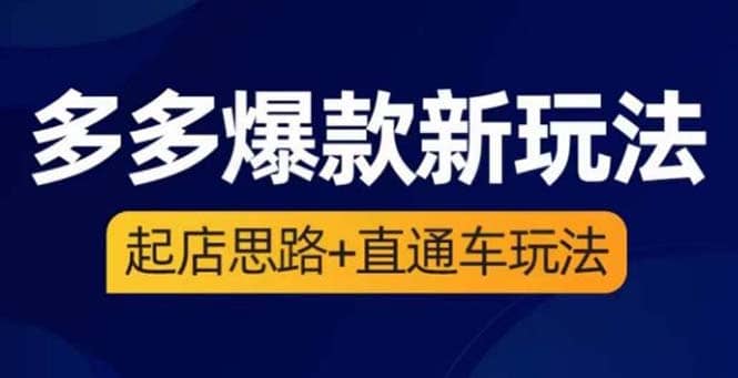 2023拼多多爆款·新玩法：起店思路+直通车玩法（3节精华课）瀚萌资源网-网赚网-网赚项目网-虚拟资源网-国学资源网-易学资源网-本站有全网最新网赚项目-易学课程资源-中医课程资源的在线下载网站！瀚萌资源网