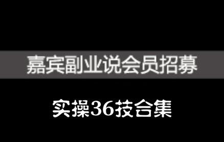 嘉宾副业说实操36技合集，价值1380元瀚萌资源网-网赚网-网赚项目网-虚拟资源网-国学资源网-易学资源网-本站有全网最新网赚项目-易学课程资源-中医课程资源的在线下载网站！瀚萌资源网