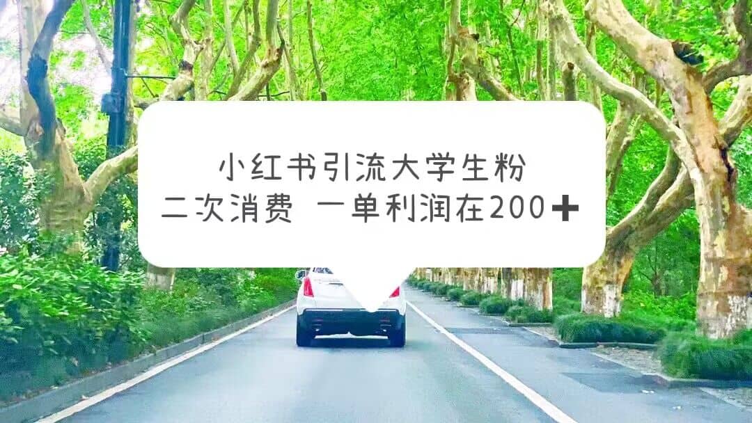 小红书引流大学生粉，变现项目，一单利润在200+（教程+资源）瀚萌资源网-网赚网-网赚项目网-虚拟资源网-国学资源网-易学资源网-本站有全网最新网赚项目-易学课程资源-中医课程资源的在线下载网站！瀚萌资源网