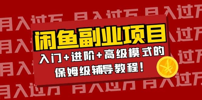 月入过万闲鱼副业项目：入门+进阶+高级模式的保姆级辅导教程瀚萌资源网-网赚网-网赚项目网-虚拟资源网-国学资源网-易学资源网-本站有全网最新网赚项目-易学课程资源-中医课程资源的在线下载网站！瀚萌资源网