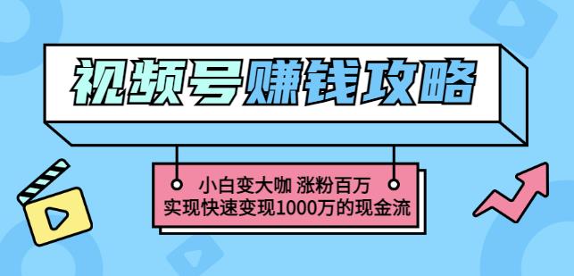 玩转微信视频号赚钱：小白变大咖涨粉百万实现快速变现1000万的现金流瀚萌资源网-网赚网-网赚项目网-虚拟资源网-国学资源网-易学资源网-本站有全网最新网赚项目-易学课程资源-中医课程资源的在线下载网站！瀚萌资源网