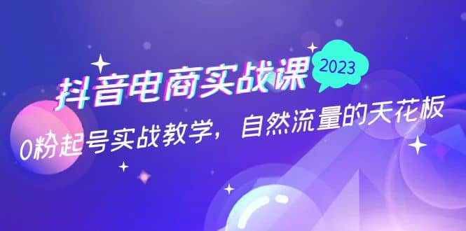 抖音电商实战课：0粉起号实战教学，自然流量的天花板（2月19最新）-瀚萌资源网-网赚网-网赚项目网-虚拟资源网-国学资源网-易学资源网-本站有全网最新网赚项目-易学课程资源-中医课程资源的在线下载网站！瀚萌资源网