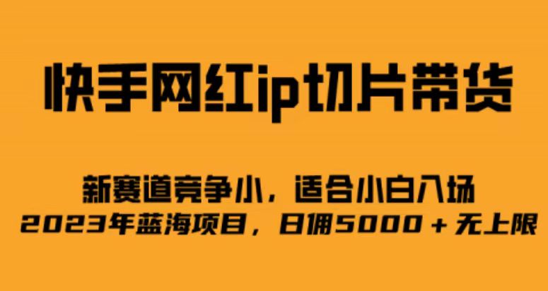 快手网红ip切片新赛道，竞争小事，适合小白 2023蓝海项目-瀚萌资源网-网赚网-网赚项目网-虚拟资源网-国学资源网-易学资源网-本站有全网最新网赚项目-易学课程资源-中医课程资源的在线下载网站！瀚萌资源网