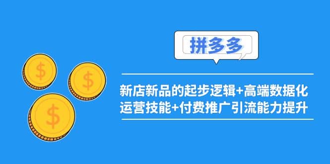 2022拼多多：新店新品的起步逻辑+高端数据化运营技能+付费推广引流能力提升瀚萌资源网-网赚网-网赚项目网-虚拟资源网-国学资源网-易学资源网-本站有全网最新网赚项目-易学课程资源-中医课程资源的在线下载网站！瀚萌资源网