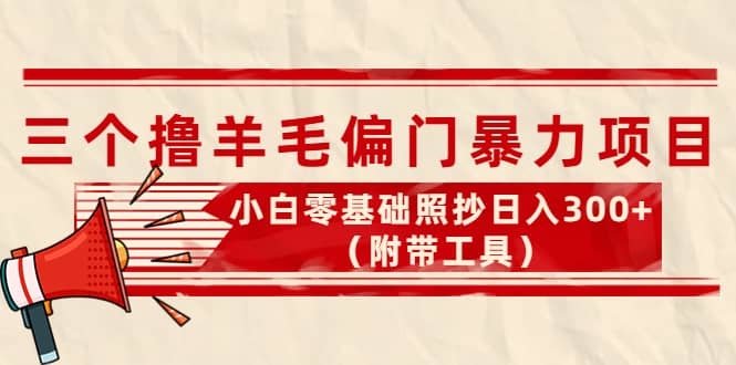 外面卖998的三个撸羊毛项目，小白零基础照抄（附带工具）瀚萌资源网-网赚网-网赚项目网-虚拟资源网-国学资源网-易学资源网-本站有全网最新网赚项目-易学课程资源-中医课程资源的在线下载网站！瀚萌资源网