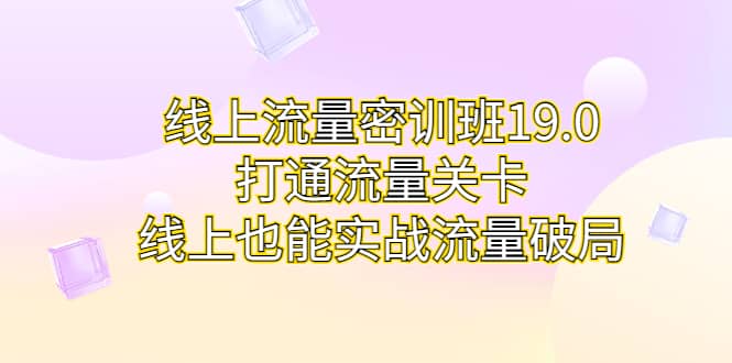 线上流量密训班19.0，打通流量关卡，线上也能实战流量破局瀚萌资源网-网赚网-网赚项目网-虚拟资源网-国学资源网-易学资源网-本站有全网最新网赚项目-易学课程资源-中医课程资源的在线下载网站！瀚萌资源网