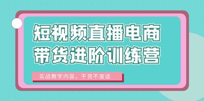 短视频直播电商带货进阶训练营：实战教学内容，干货不废话-瀚萌资源网-网赚网-网赚项目网-虚拟资源网-国学资源网-易学资源网-本站有全网最新网赚项目-易学课程资源-中医课程资源的在线下载网站！瀚萌资源网