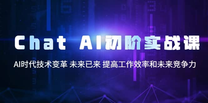 Chat AI初阶实战课，AI时代技术变革 未来已来 提高工作效率和未来竞争力瀚萌资源网-网赚网-网赚项目网-虚拟资源网-国学资源网-易学资源网-本站有全网最新网赚项目-易学课程资源-中医课程资源的在线下载网站！瀚萌资源网