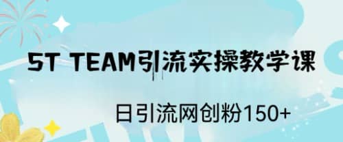 ST TEAM引流实操课，日引流网创粉100+瀚萌资源网-网赚网-网赚项目网-虚拟资源网-国学资源网-易学资源网-本站有全网最新网赚项目-易学课程资源-中医课程资源的在线下载网站！瀚萌资源网