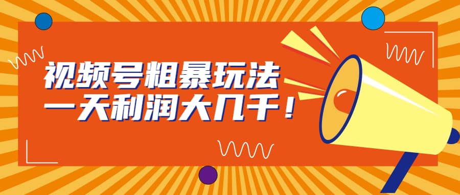 视频号粗暴玩法，一天利润大几千瀚萌资源网-网赚网-网赚项目网-虚拟资源网-国学资源网-易学资源网-本站有全网最新网赚项目-易学课程资源-中医课程资源的在线下载网站！瀚萌资源网