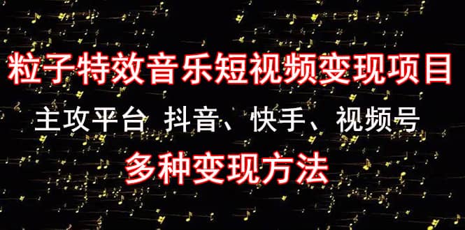 《粒子特效音乐短视频变现项目》主攻平台 抖音、快手、视频号 多种变现方法瀚萌资源网-网赚网-网赚项目网-虚拟资源网-国学资源网-易学资源网-本站有全网最新网赚项目-易学课程资源-中医课程资源的在线下载网站！瀚萌资源网