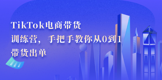 TikTok电商带货训练营，手把手教你从0到1带货出单瀚萌资源网-网赚网-网赚项目网-虚拟资源网-国学资源网-易学资源网-本站有全网最新网赚项目-易学课程资源-中医课程资源的在线下载网站！瀚萌资源网