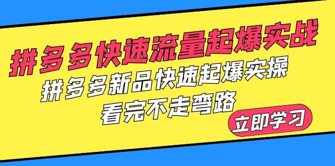 拼多多-快速流量起爆实战，拼多多新品快速起爆实操，看完不走弯路瀚萌资源网-网赚网-网赚项目网-虚拟资源网-国学资源网-易学资源网-本站有全网最新网赚项目-易学课程资源-中医课程资源的在线下载网站！瀚萌资源网