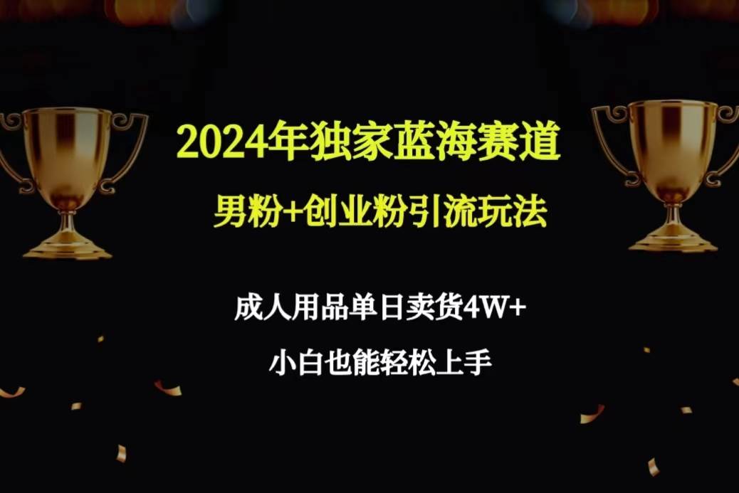 2024年独家蓝海赛道男粉+创业粉引流玩法，成人用品单日卖货4W+保姆教程瀚萌资源网-网赚网-网赚项目网-虚拟资源网-国学资源网-易学资源网-本站有全网最新网赚项目-易学课程资源-中医课程资源的在线下载网站！瀚萌资源网