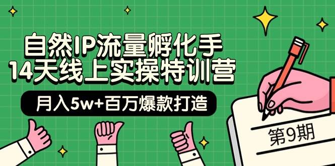 自然IP流量孵化手 14天线上实操特训营【第9期】月入5w+百万爆款打造 (74节)瀚萌资源网-网赚网-网赚项目网-虚拟资源网-国学资源网-易学资源网-本站有全网最新网赚项目-易学课程资源-中医课程资源的在线下载网站！瀚萌资源网