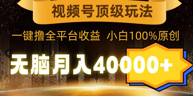 视频号顶级玩法，无脑月入40000+，一键撸全平台收益，纯小白也能100%原创瀚萌资源网-网赚网-网赚项目网-虚拟资源网-国学资源网-易学资源网-本站有全网最新网赚项目-易学课程资源-中医课程资源的在线下载网站！瀚萌资源网