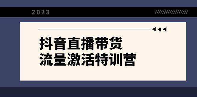 抖音直播带货-流量激活特训营，入行新手小白主播必学（21节课+资料）-瀚萌资源网-网赚网-网赚项目网-虚拟资源网-国学资源网-易学资源网-本站有全网最新网赚项目-易学课程资源-中医课程资源的在线下载网站！瀚萌资源网