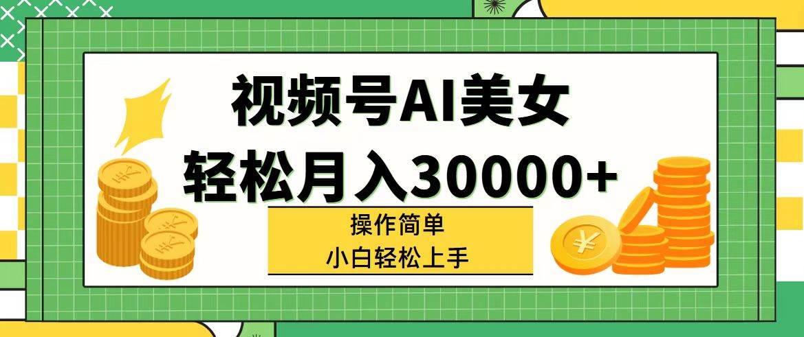 视频号AI美女，轻松月入30000+,操作简单小白也能轻松上手瀚萌资源网-网赚网-网赚项目网-虚拟资源网-国学资源网-易学资源网-本站有全网最新网赚项目-易学课程资源-中医课程资源的在线下载网站！瀚萌资源网