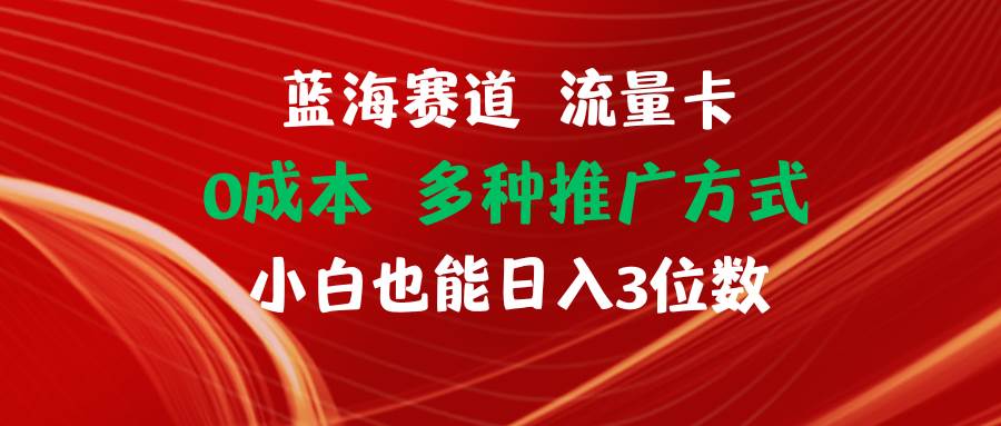 蓝海赛道 流量卡 0成本 小白也能日入三位数瀚萌资源网-网赚网-网赚项目网-虚拟资源网-国学资源网-易学资源网-本站有全网最新网赚项目-易学课程资源-中医课程资源的在线下载网站！瀚萌资源网