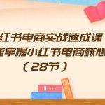 小红书电商实战速成课，让你快速掌握小红书电商核心技能（28节）瀚萌资源网-网赚网-网赚项目网-虚拟资源网-国学资源网-易学资源网-本站有全网最新网赚项目-易学课程资源-中医课程资源的在线下载网站！瀚萌资源网