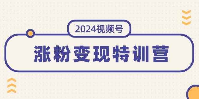 2024视频号-涨粉变现特训营：一站式打造稳定视频号涨粉变现模式（10节）-瀚萌资源网