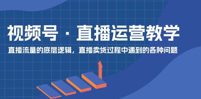 视频号 直播运营教学：直播流量的底层逻辑，直播卖货过程中遇到的各种问题-瀚萌资源网