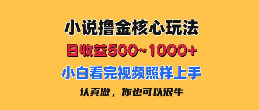 小说撸金核心玩法，日收益500-1000+，小白看完照样上手，0成本有手就行瀚萌资源网-网赚网-网赚项目网-虚拟资源网-国学资源网-易学资源网-本站有全网最新网赚项目-易学课程资源-中医课程资源的在线下载网站！瀚萌资源网