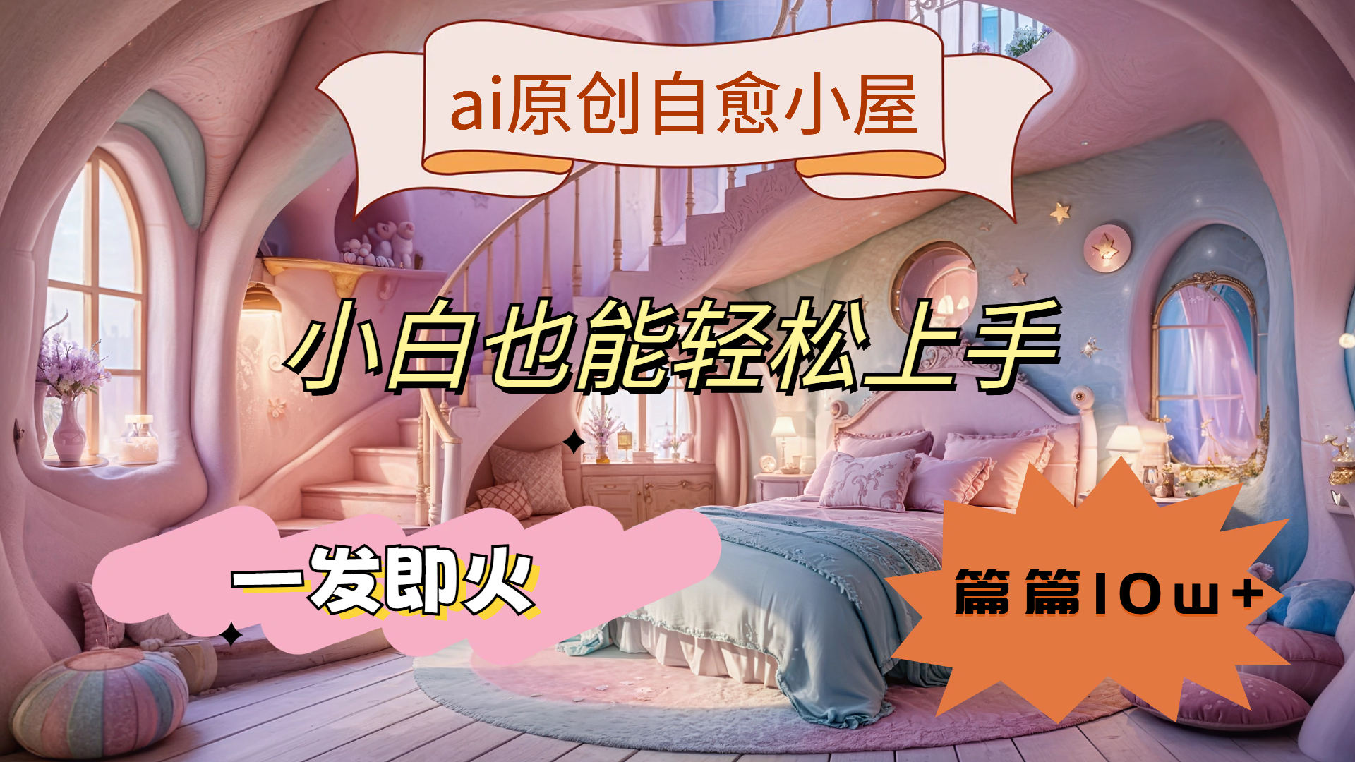 ai原创治愈小屋，小白也能轻松上手，一发即火，篇篇10w+瀚萌资源网-网赚网-网赚项目网-虚拟资源网-国学资源网-易学资源网-本站有全网最新网赚项目-易学课程资源-中医课程资源的在线下载网站！瀚萌资源网