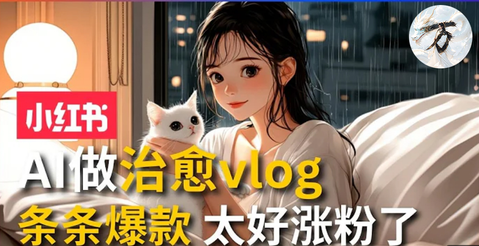 AI治愈系vlog动画视频，小红书7天 涨粉破千，商单报价1500+，0成本制作，日入2000+，有手就会 瀚萌资源网-网赚网-网赚项目网-虚拟资源网-国学资源网-易学资源网-本站有全网最新网赚项目-易学课程资源-中医课程资源的在线下载网站！瀚萌资源网