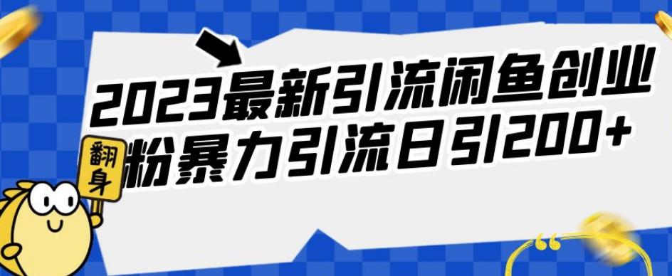 2023最新引流闲鱼创业粉暴力引流日引200+【揭秘】瀚萌资源网-网赚网-网赚项目网-虚拟资源网-国学资源网-易学资源网-本站有全网最新网赚项目-易学课程资源-中医课程资源的在线下载网站！瀚萌资源网