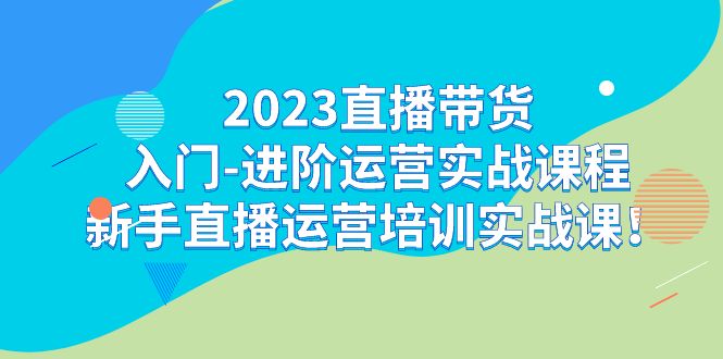2023直播带货入门-进阶运营实战课程：新手直播运营培训实战课瀚萌资源网-网赚网-网赚项目网-虚拟资源网-国学资源网-易学资源网-本站有全网最新网赚项目-易学课程资源-中医课程资源的在线下载网站！瀚萌资源网