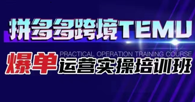 拼多多跨境TEMU爆单运营实操培训班 海外拼多多的选品、运营、爆单-瀚萌资源网-网赚网-网赚项目网-虚拟资源网-国学资源网-易学资源网-本站有全网最新网赚项目-易学课程资源-中医课程资源的在线下载网站！瀚萌资源网