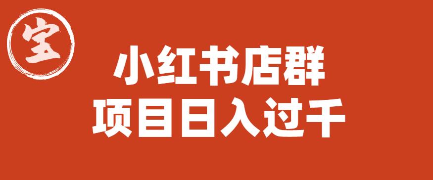 宝哥小红书店群项目，日入过千（图文教程）【揭秘】瀚萌资源网-网赚网-网赚项目网-虚拟资源网-国学资源网-易学资源网-本站有全网最新网赚项目-易学课程资源-中医课程资源的在线下载网站！瀚萌资源网