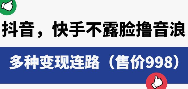 抖音快手不露脸撸音浪项目，多种变现连路（售价998）瀚萌资源网-网赚网-网赚项目网-虚拟资源网-国学资源网-易学资源网-本站有全网最新网赚项目-易学课程资源-中医课程资源的在线下载网站！瀚萌资源网