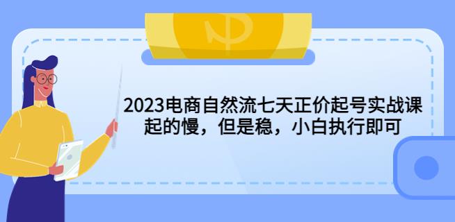 2023电商自然流七天正价起号实战课：起的慢，但是稳，小白执行即可！瀚萌资源网-网赚网-网赚项目网-虚拟资源网-国学资源网-易学资源网-本站有全网最新网赚项目-易学课程资源-中医课程资源的在线下载网站！瀚萌资源网