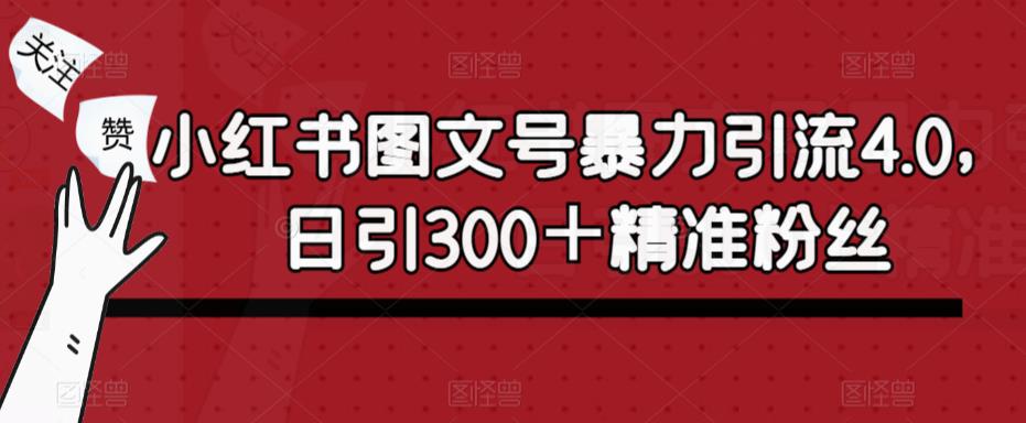 小红书图文号暴力引流4.0，日引300＋精准粉丝【揭秘】瀚萌资源网-网赚网-网赚项目网-虚拟资源网-国学资源网-易学资源网-本站有全网最新网赚项目-易学课程资源-中医课程资源的在线下载网站！瀚萌资源网