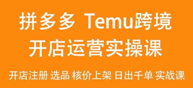 2024Temu最新玩法，Temu跨境开店运营实操课，开店注册/选品/核价上架/日出千单实战课瀚萌资源网-网赚网-网赚项目网-虚拟资源网-国学资源网-易学资源网-本站有全网最新网赚项目-易学课程资源-中医课程资源的在线下载网站！瀚萌资源网