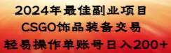 （8941期）2024年最佳副业项目 CSGO饰品装备交易 轻易操作单账号日入200+瀚萌资源网-网赚网-网赚项目网-虚拟资源网-国学资源网-易学资源网-本站有全网最新网赚项目-易学课程资源-中医课程资源的在线下载网站！瀚萌资源网