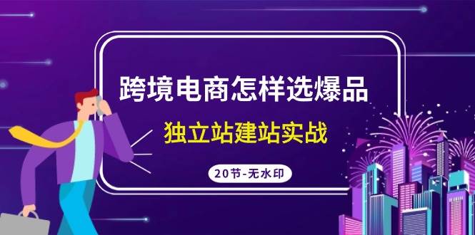 （9369期）跨境电商怎样选爆品，独立站建站实战（20节高清无水印课）瀚萌资源网-网赚网-网赚项目网-虚拟资源网-国学资源网-易学资源网-本站有全网最新网赚项目-易学课程资源-中医课程资源的在线下载网站！瀚萌资源网