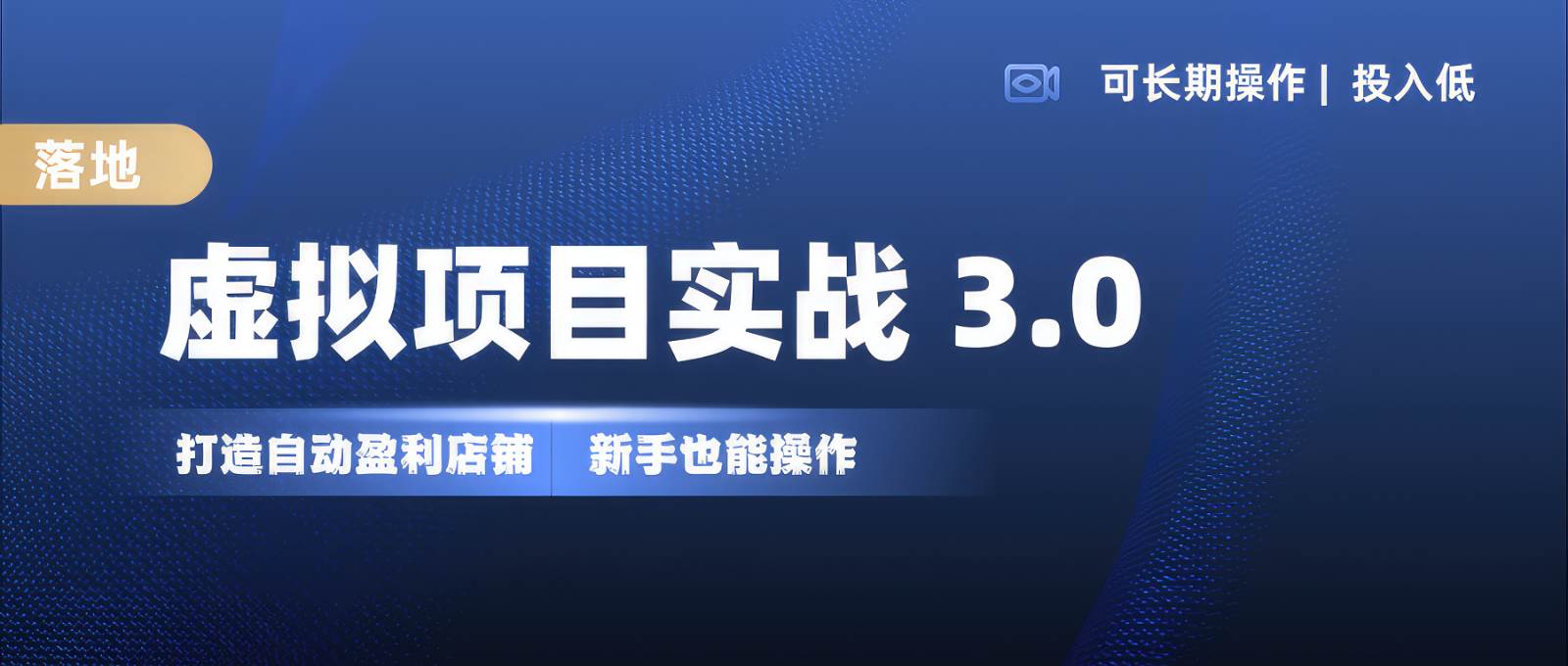 虚拟项目实操落地 3.0,新手轻松上手，单品月入1W+-瀚萌资源网