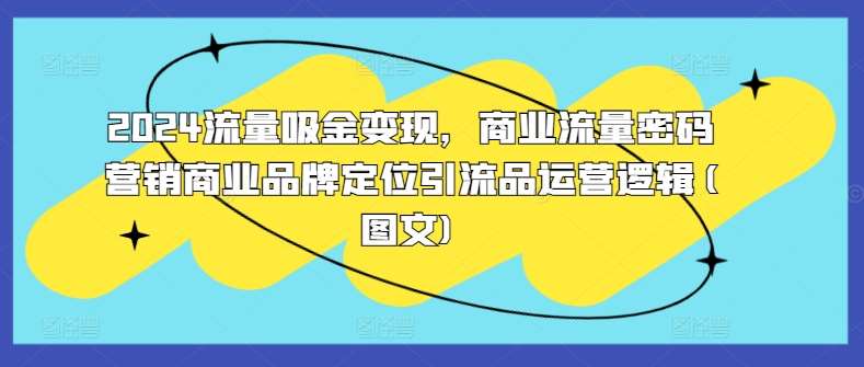 2024流量吸金变现，商业流量密码营销商业品牌定位引流品运营逻辑(图文)瀚萌资源网-网赚网-网赚项目网-虚拟资源网-国学资源网-易学资源网-本站有全网最新网赚项目-易学课程资源-中医课程资源的在线下载网站！瀚萌资源网