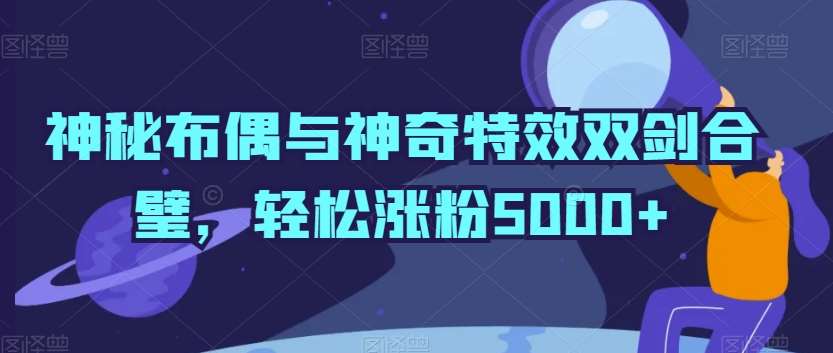 神秘布偶与神奇特效双剑合璧，轻松涨粉5000+【揭秘】瀚萌资源网-网赚网-网赚项目网-虚拟资源网-国学资源网-易学资源网-本站有全网最新网赚项目-易学课程资源-中医课程资源的在线下载网站！瀚萌资源网