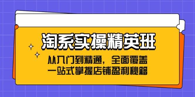 （12276期）淘系实操精英班：从入门到精通，全面覆盖，一站式掌握店铺盈利秘籍瀚萌资源网-网赚网-网赚项目网-虚拟资源网-国学资源网-易学资源网-本站有全网最新网赚项目-易学课程资源-中医课程资源的在线下载网站！瀚萌资源网