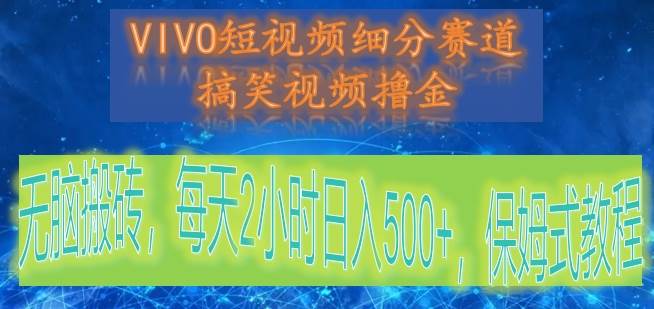 VIVO短视频细分赛道，搞笑视频撸金，无脑搬砖，每天2小时日入500+，保姆式教程瀚萌资源网-网赚网-网赚项目网-虚拟资源网-国学资源网-易学资源网-本站有全网最新网赚项目-易学课程资源-中医课程资源的在线下载网站！瀚萌资源网