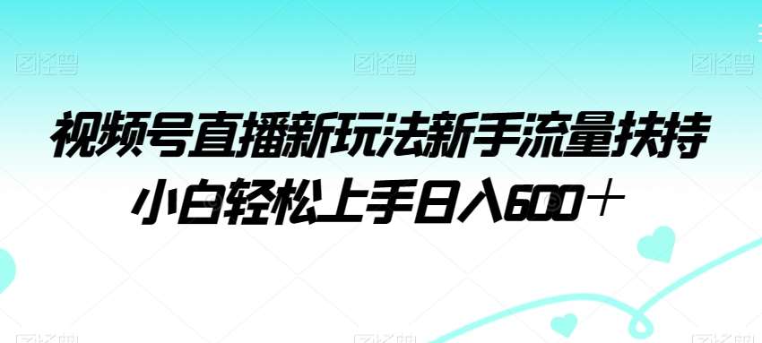 视频号直播新玩法新手流量扶持小白轻松上手日入600＋【揭秘】瀚萌资源网-网赚网-网赚项目网-虚拟资源网-国学资源网-易学资源网-本站有全网最新网赚项目-易学课程资源-中医课程资源的在线下载网站！瀚萌资源网