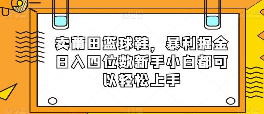 卖莆田篮球鞋，暴利掘金日入四位数新手小白都可以轻松上手【揭秘】瀚萌资源网-网赚网-网赚项目网-虚拟资源网-国学资源网-易学资源网-本站有全网最新网赚项目-易学课程资源-中医课程资源的在线下载网站！瀚萌资源网