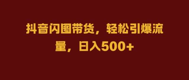 抖音闪图带货，轻松引爆流量，日入几张【揭秘】瀚萌资源网-网赚网-网赚项目网-虚拟资源网-国学资源网-易学资源网-本站有全网最新网赚项目-易学课程资源-中医课程资源的在线下载网站！瀚萌资源网