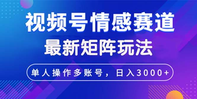 （12609期）视频号创作者分成情感赛道最新矩阵玩法日入3000+-瀚萌资源网-网赚网-网赚项目网-虚拟资源网-国学资源网-易学资源网-本站有全网最新网赚项目-易学课程资源-中医课程资源的在线下载网站！瀚萌资源网