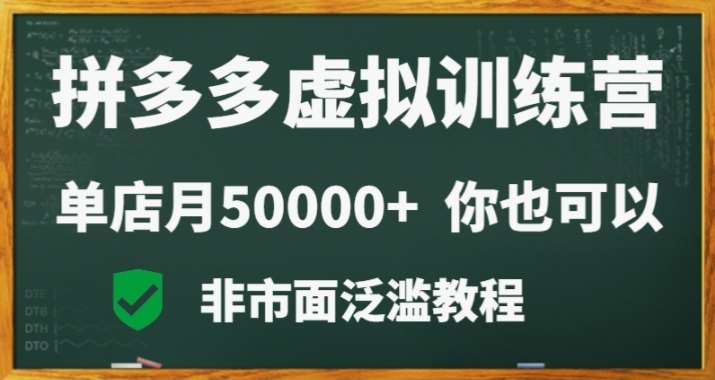拼多多虚拟电商训练营月入30000+你也行，暴利稳定长久，副业首选瀚萌资源网-网赚网-网赚项目网-虚拟资源网-国学资源网-易学资源网-本站有全网最新网赚项目-易学课程资源-中医课程资源的在线下载网站！瀚萌资源网